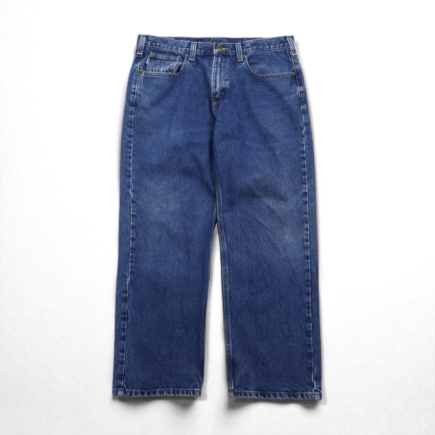 Carhartt Relaxed Fit Denim Pants, Size L, Indigo and Blue, 101505, Made in Mexico
