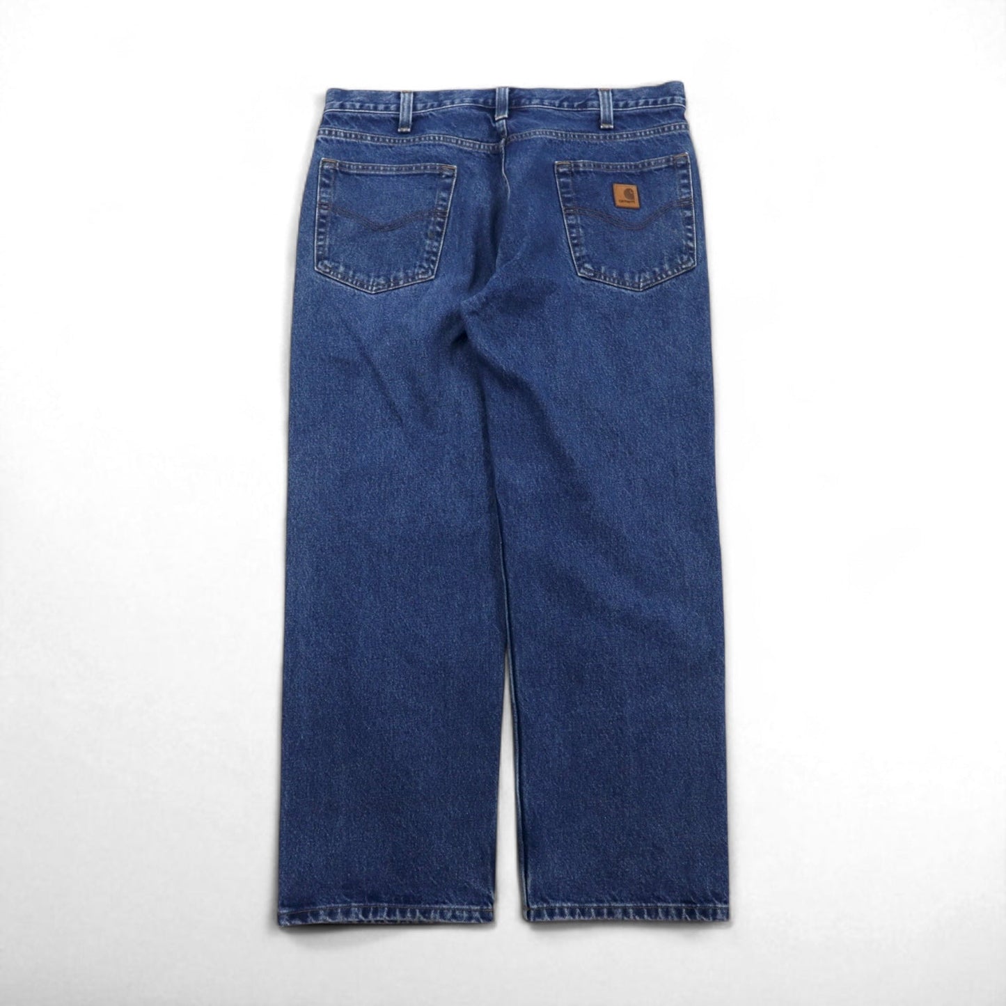 Carhartt Relaxed Fit Denim Pants, Size L, Indigo and Blue, 101505, Made in Mexico