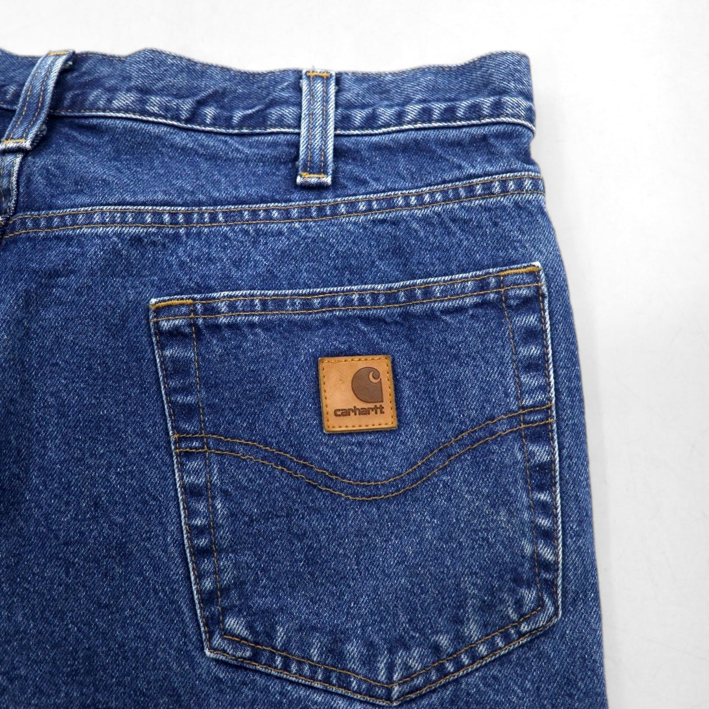 Carhartt Relaxed Fit Denim Pants, Size L, Indigo and Blue, 101505, Made in Mexico