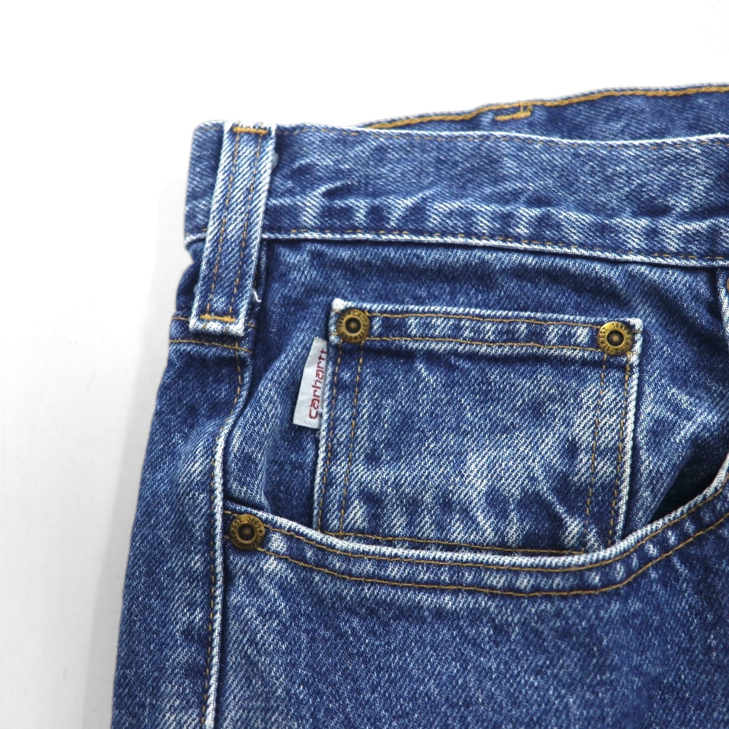 Carhartt Relaxed Fit Denim Pants, Size L, Indigo and Blue, 101505, Made in Mexico