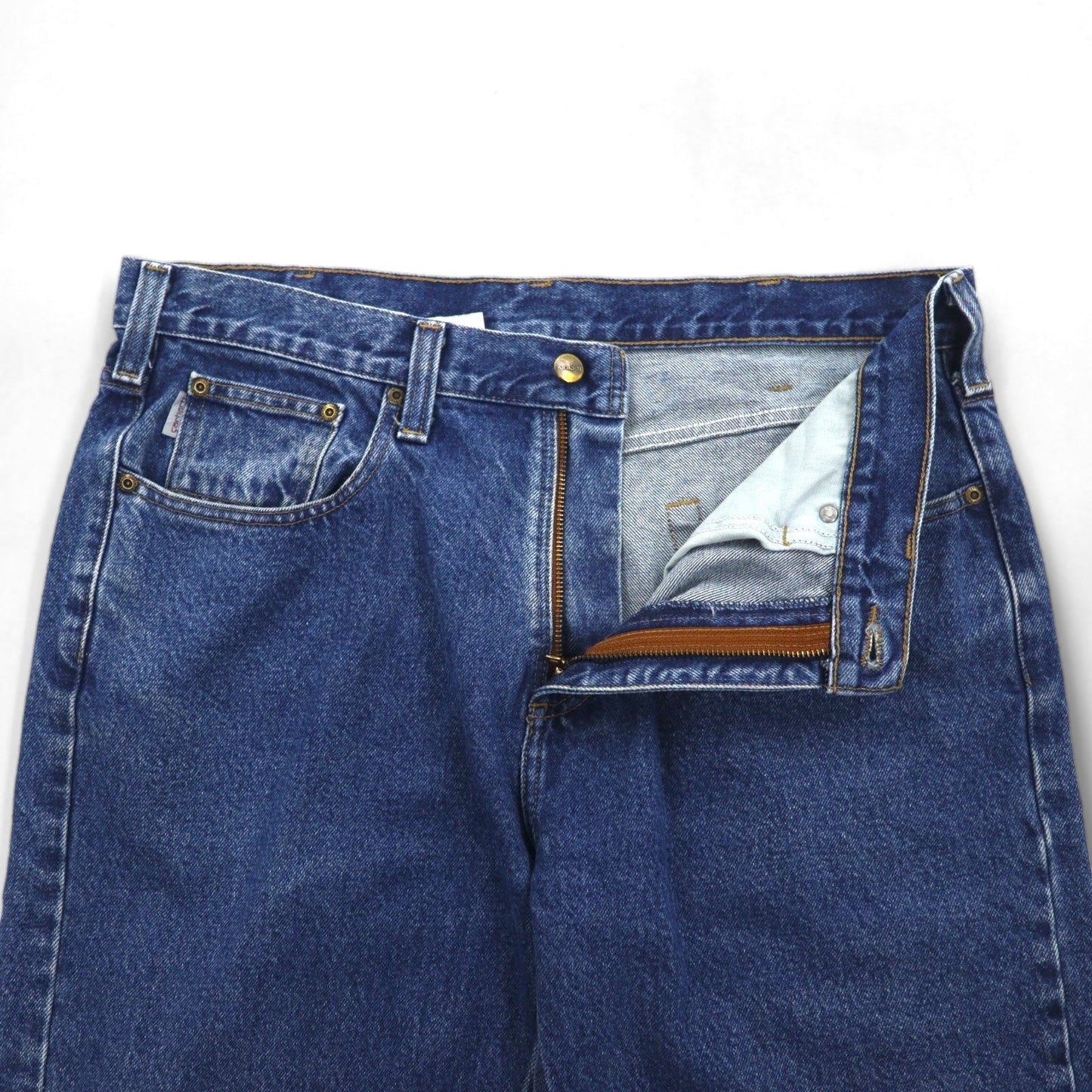 Carhartt Relaxed Fit Denim Pants, Size L, Indigo and Blue, 101505, Made in Mexico