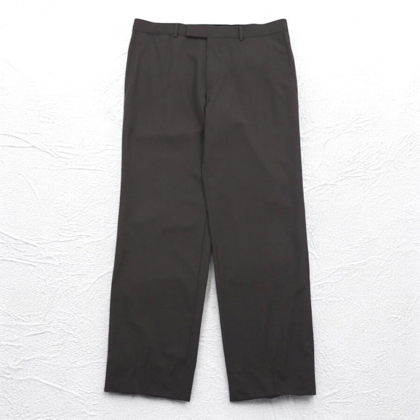 HUGO BOSS Italian-made SUPER 120s wide-leg slacks and pants suit, size XL, gray, BIO TECH GUABELLO