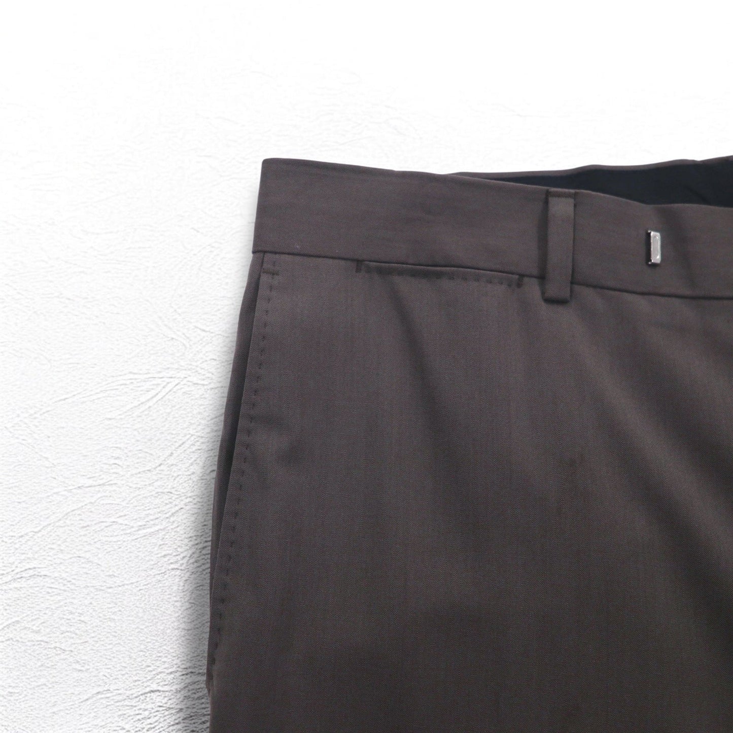 HUGO BOSS Italian-made SUPER 120s wide-leg slacks and pants suit, size XL, gray, BIO TECH GUABELLO