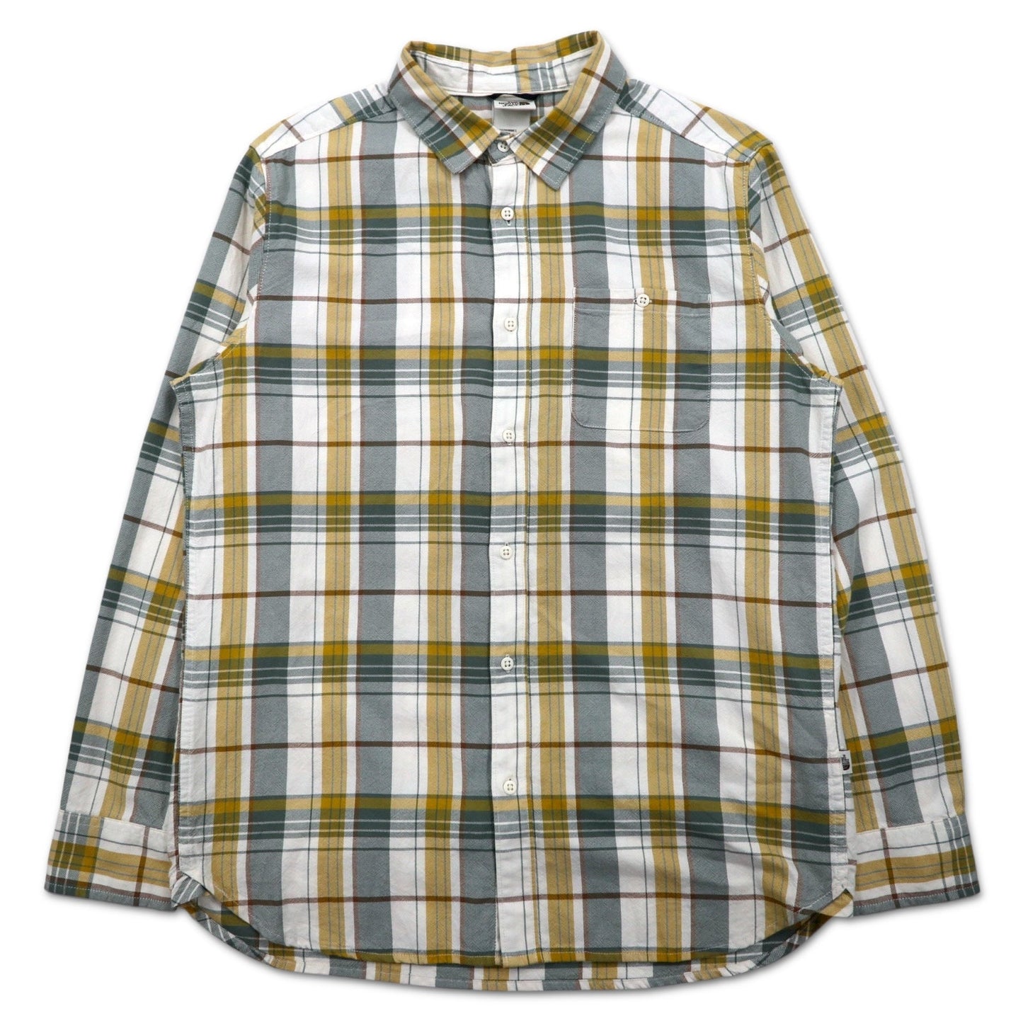 THE NORTH FACE チェック シャツ L グリーン ホワイト コットン US規格 Hayden Pass 2.0 Shirt NF0A55U8