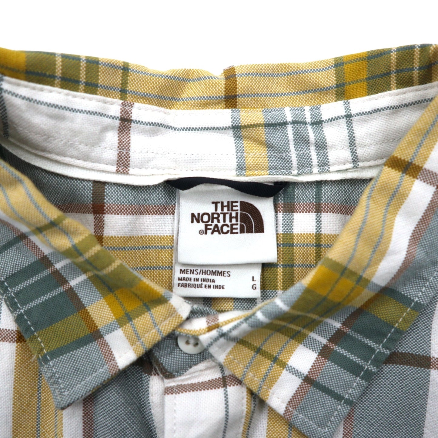 THE NORTH FACE チェック シャツ L グリーン ホワイト コットン US規格 Hayden Pass 2.0 Shirt NF0A55U8