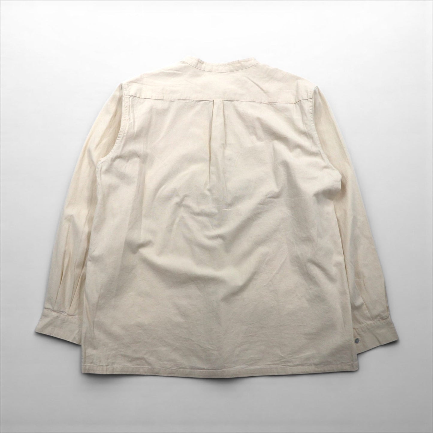 Bulgaria 50s Grandpa Shirt 50年代 レプリカ ブルガリア軍 スリーピングシャツ グランパシャツ XL 生成り 未使用品