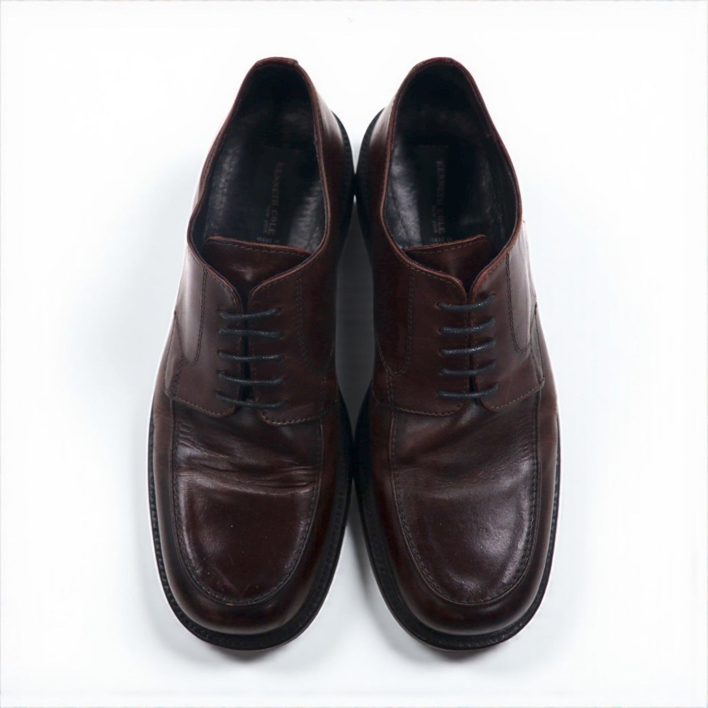 Italy Vintage Leather Derby Shoes イタリア製 モックトゥ ドレスシューズ 28cm ブラウン レザー KENNETH COLE
