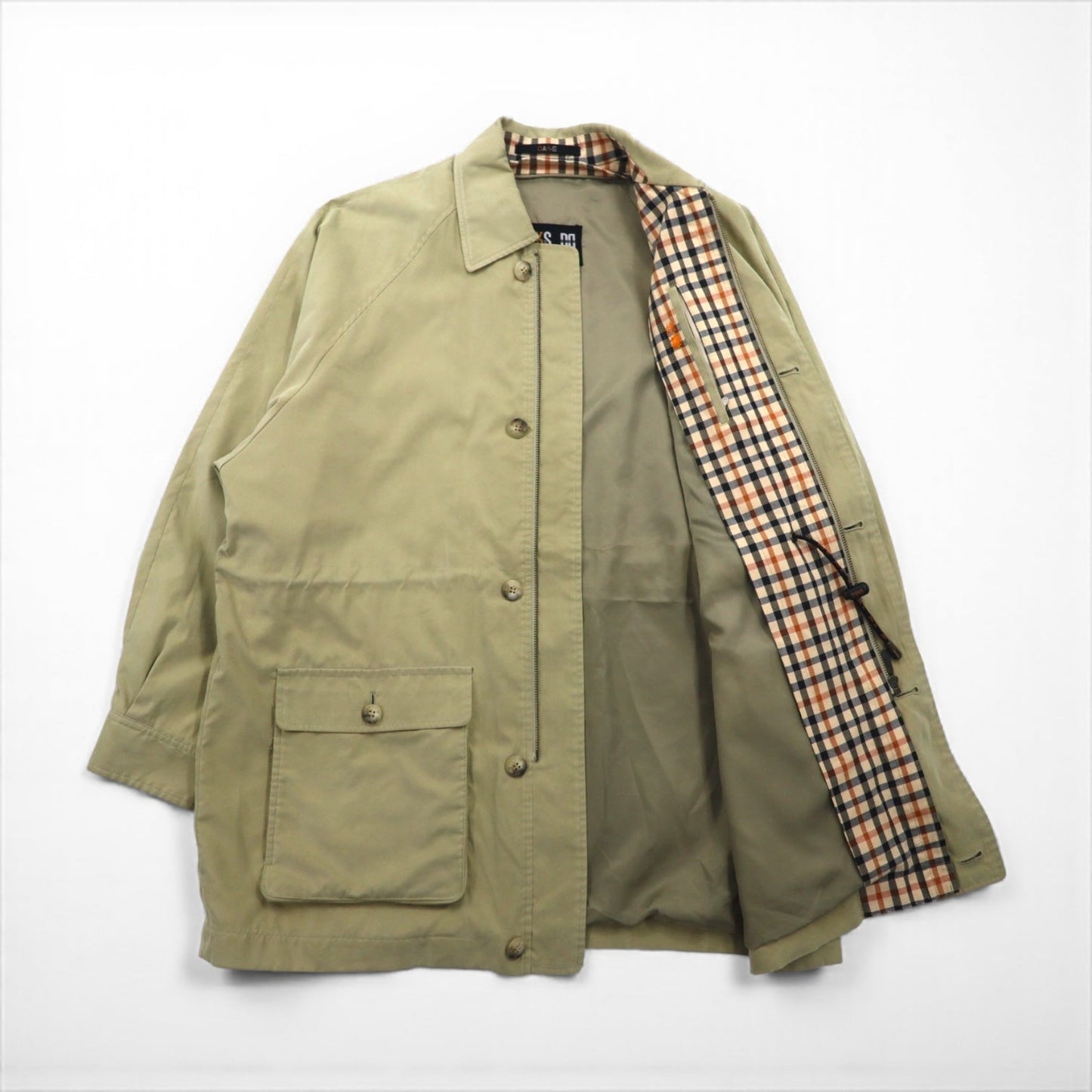 DAKS 80年代 フィールドジャケット ピーチスキン ステンカラーコート M ドローコード 日本製