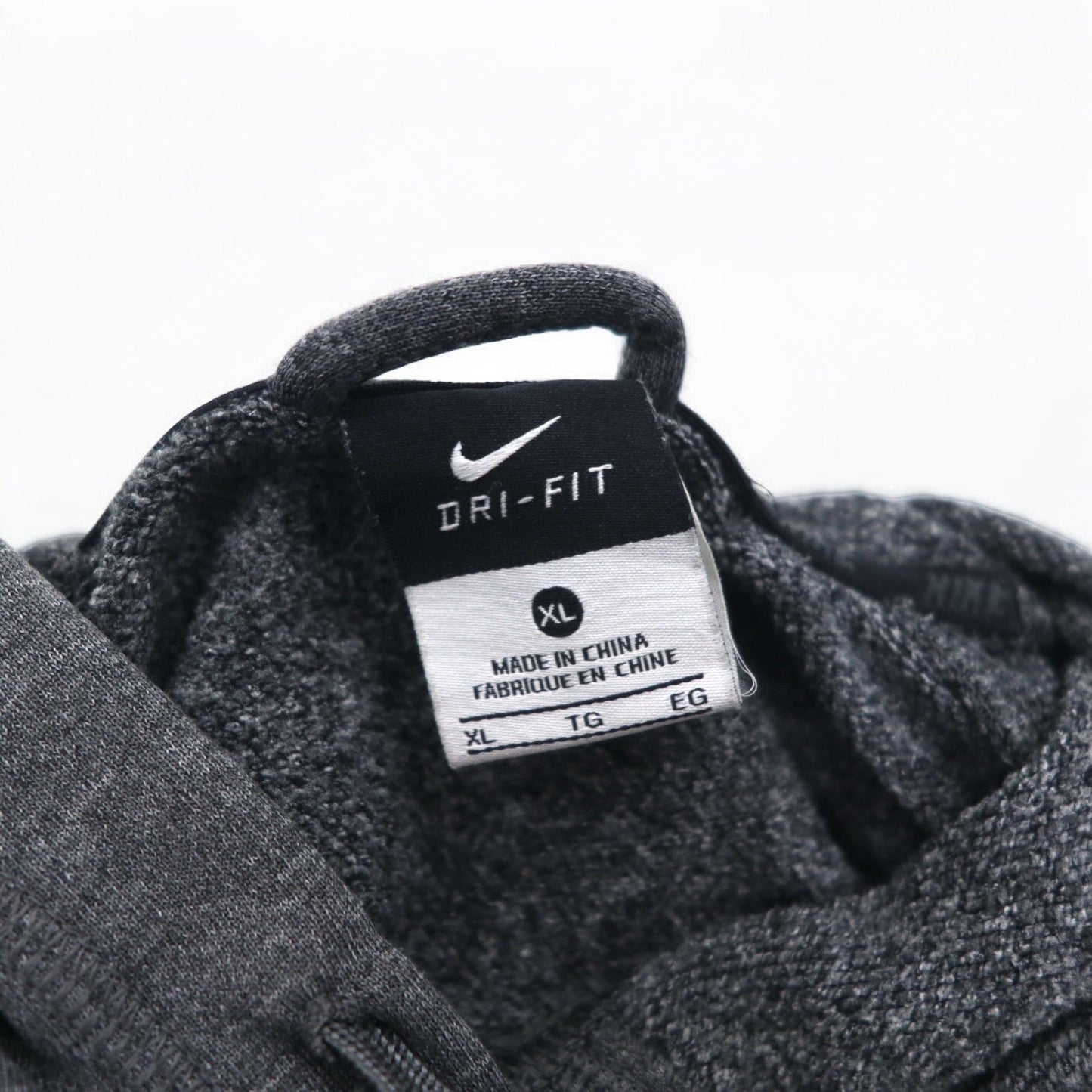 NIKE Dri-FIT Pullover Hoodie, XL, Gray, BATTLE READY, 604632-071