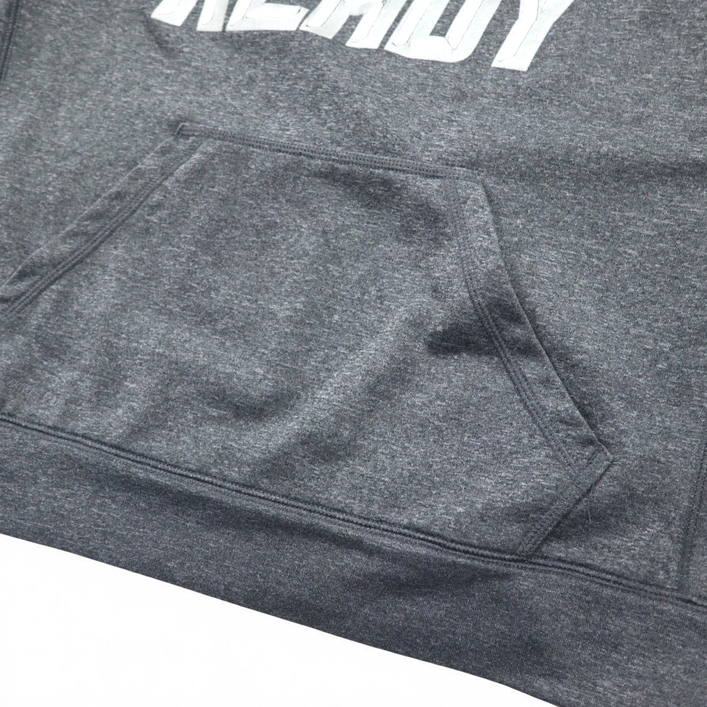 NIKE Dri-FIT Pullover Hoodie, XL, Gray, BATTLE READY, 604632-071