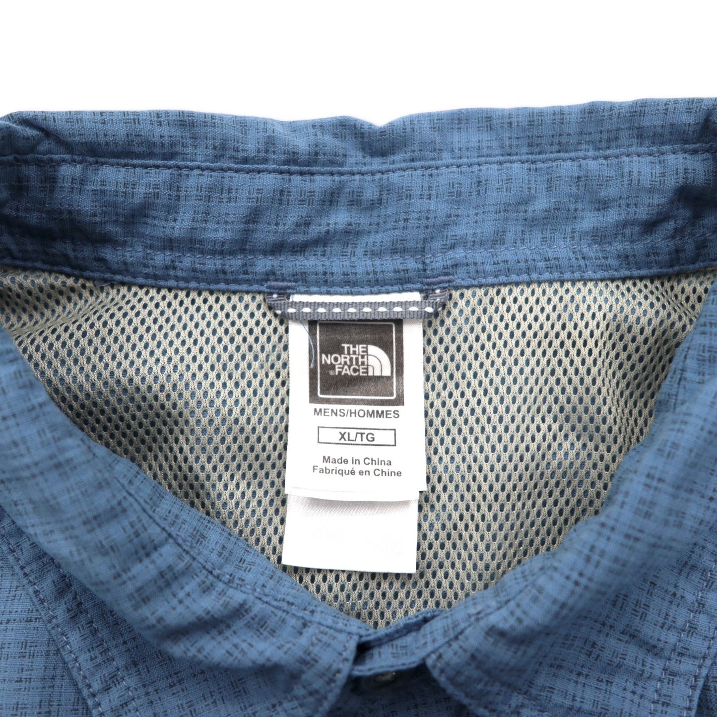 THE NORTH FACE Outdoor Shirt, XL, Blue, Nylon, Logo Embroidery, Mesh Liner, AU2B