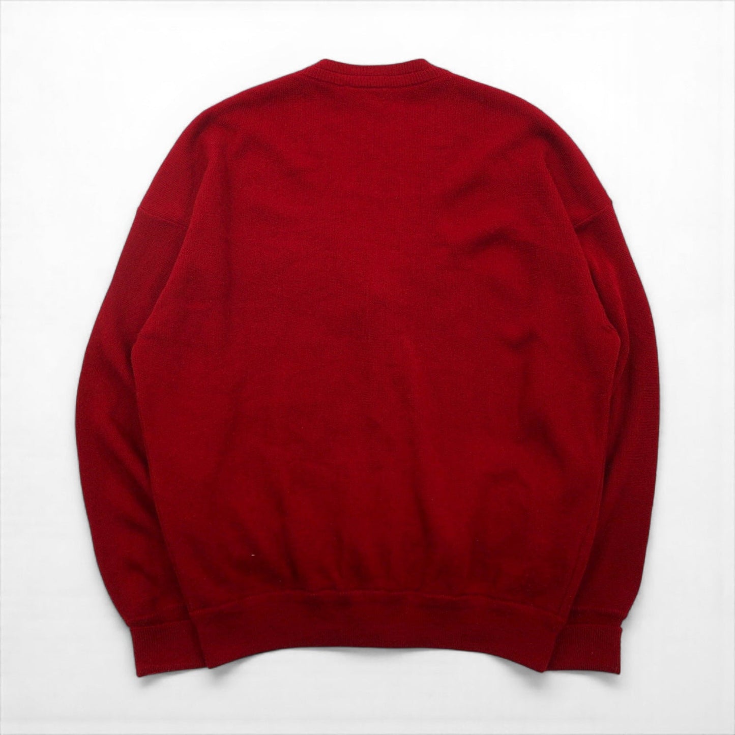 CHEMISE LACOSTE 80年代 ニット カーディガン L レッド アクリル