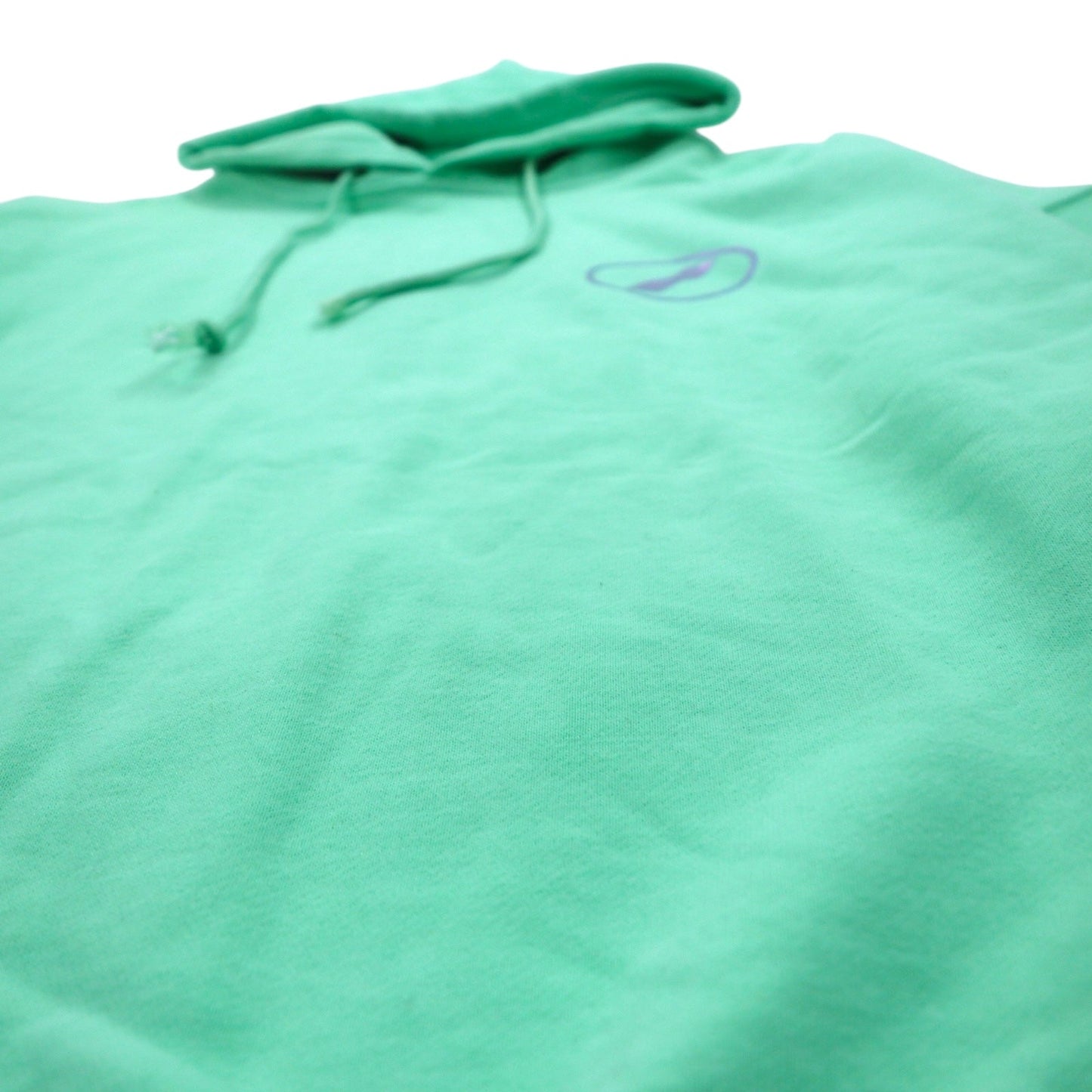 WE11DONE プルオーバー パーカー S ミント グリーン ロゴプリント Iridescent Logo Hoodie
