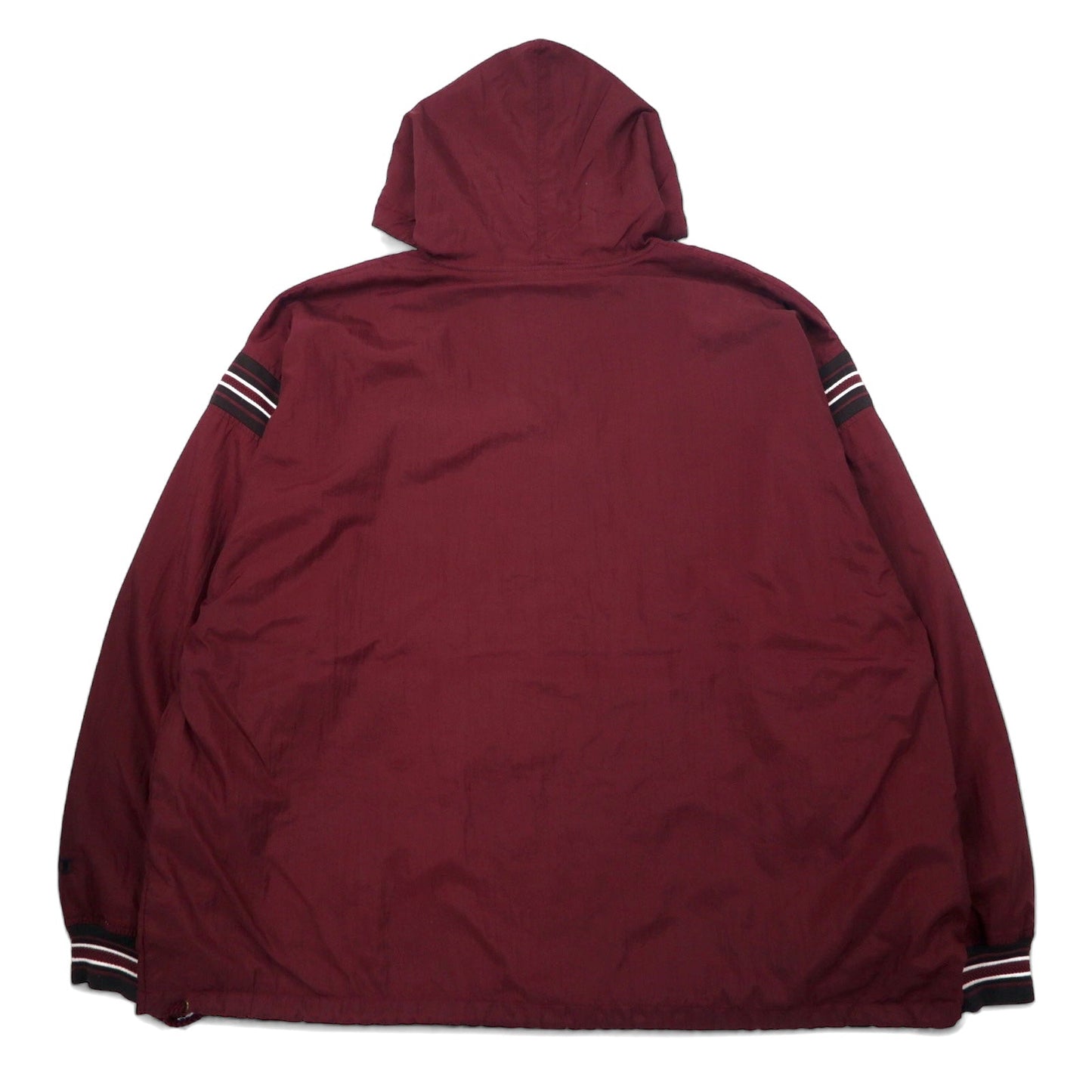 Champion 90s Anorak Parka, XXL, Bordeaux, Nylon, Half-Zip, Drawcord, Oversized