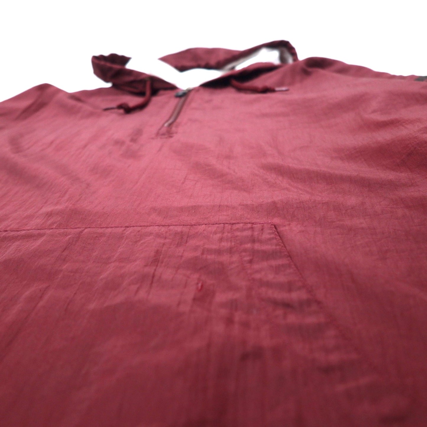 Champion 90s Anorak Parka, XXL, Bordeaux, Nylon, Half-Zip, Drawcord, Oversized