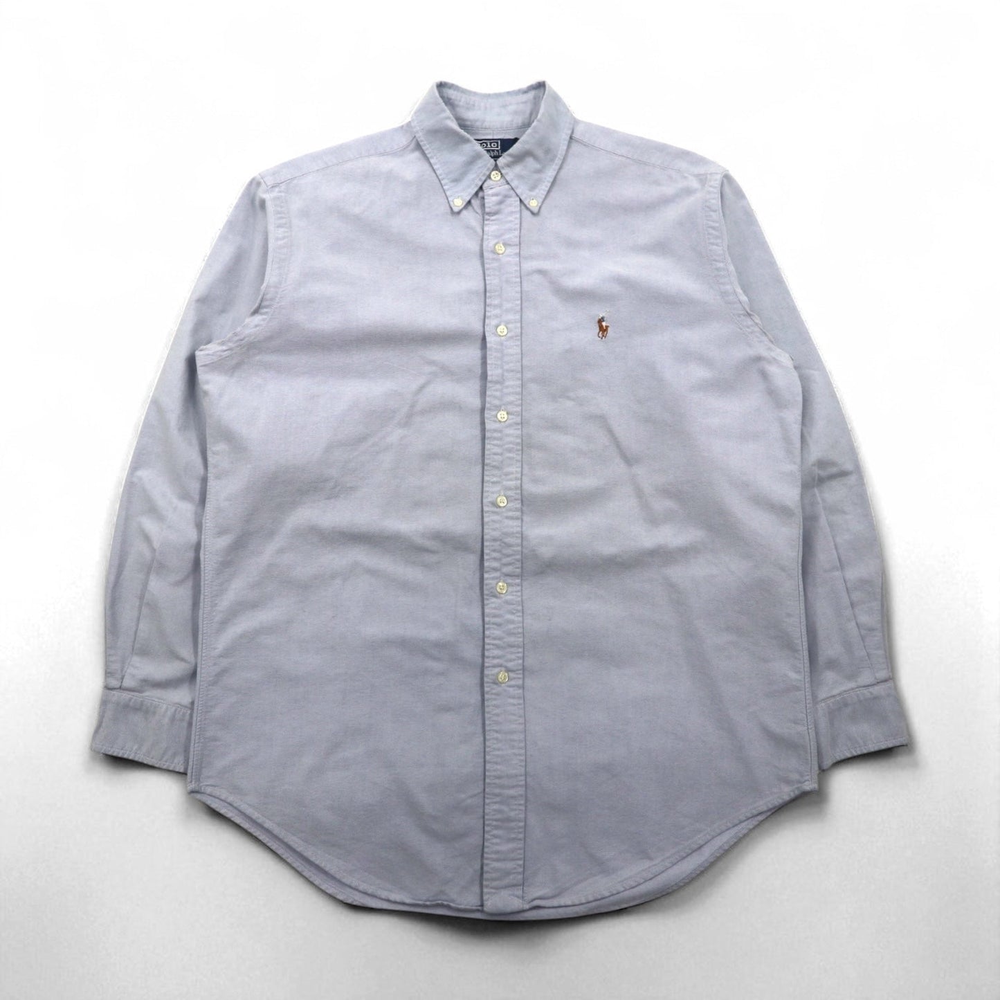 Polo Ralph Lauren 90年代 オックスフォード ボタンダウン シャツ L ブルー YARMOTH スモールポニー刺繡