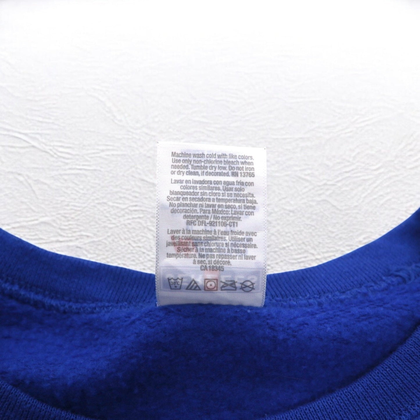 JERZEES 90s College Print Sweatshirt, Size XL, Blue, Fleece-Lined, NCAA Football, Boise State Broncos, Made in Honduras