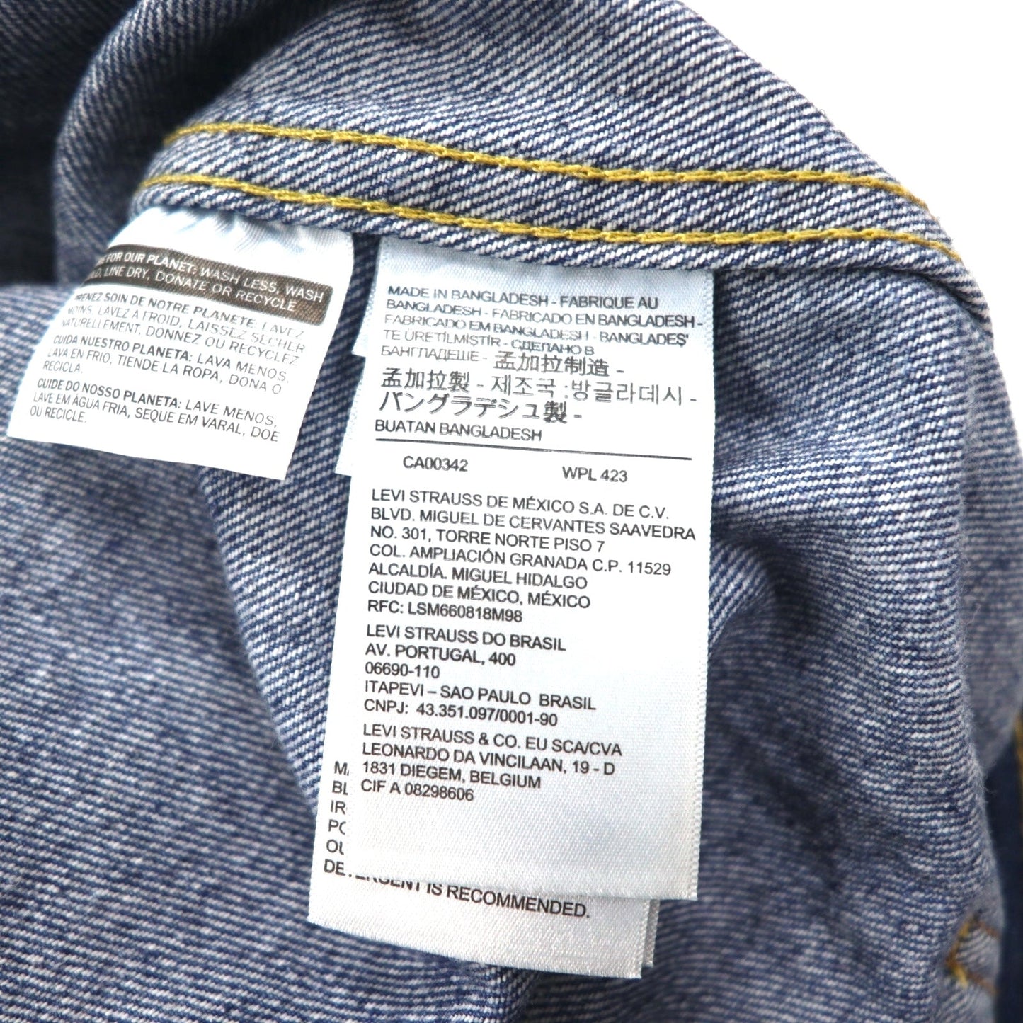 Levi's PREMIUM 1stタイプ ビッグE デニムトラッカージャケット TYPE1 STAY LOOSE Gジャン S インディゴ ビッグサイズ A0638-0000