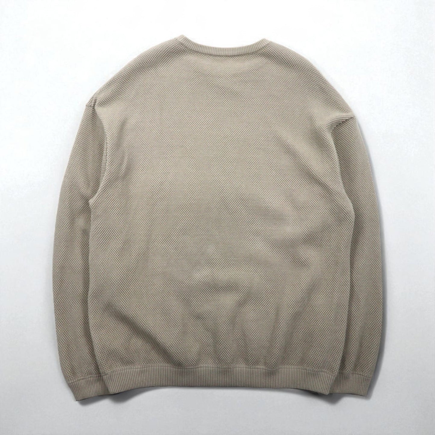 crepuscule モスステッチ プルオーバー ニット セーター 鹿の子 M ベージュ MOSS STITCH P/O ビッグサイズ 1901-001