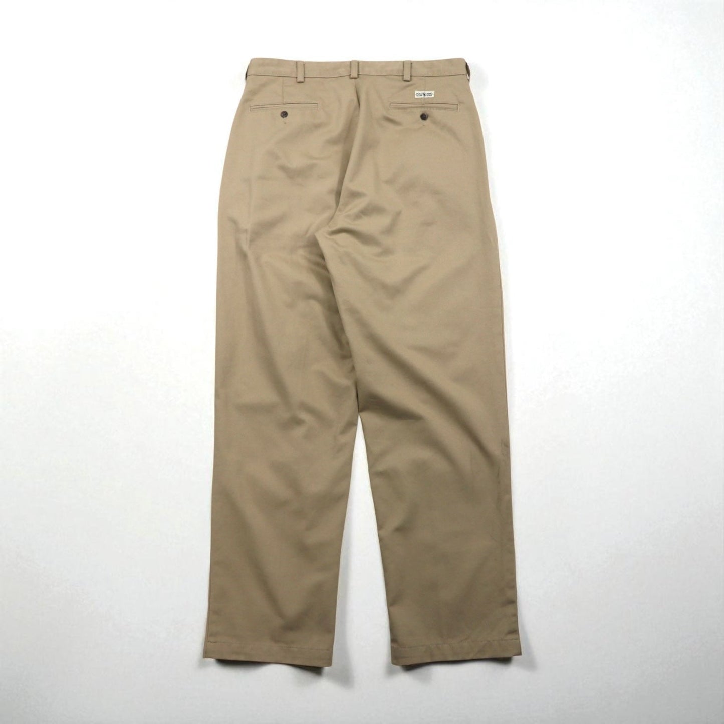 Polo Ralph Lauren 90年代 ポロチノ 2タック ワイド チノパンツ ワークパンツ L ベージュ ANDREW PANT プリーツ