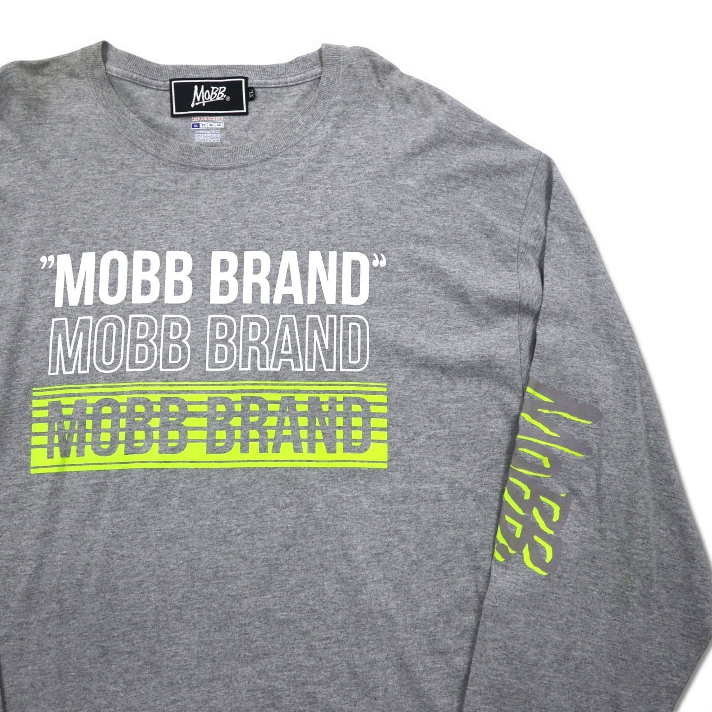 MOBB. × Champion ロングスリーブ Tシャツ ロンT XL グレー 袖プリント エルサルバドル製