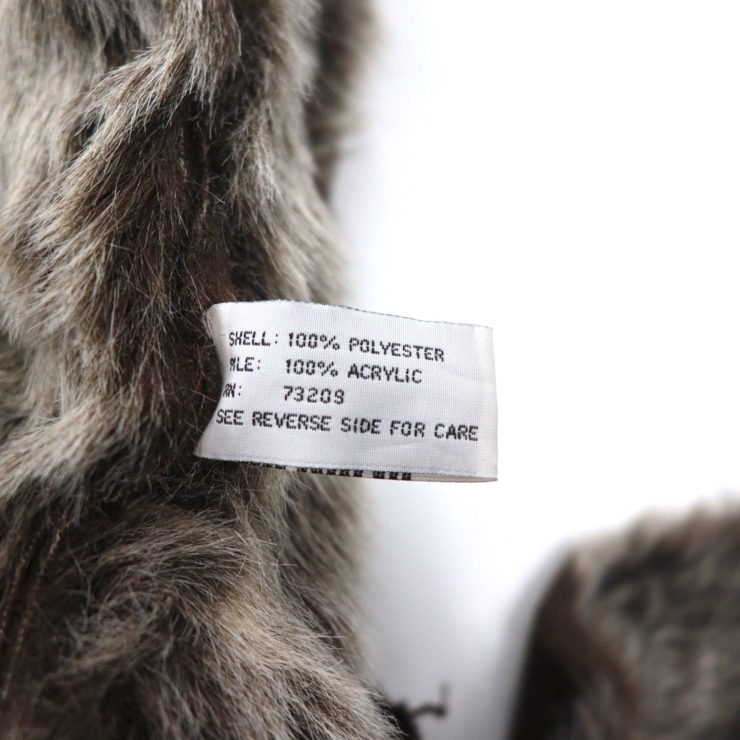 90s Vintage Faux Shearling Coat by MARVIN RICHARDS, Size M, Brown, Polyester, Faux Eco-Friendly Fur