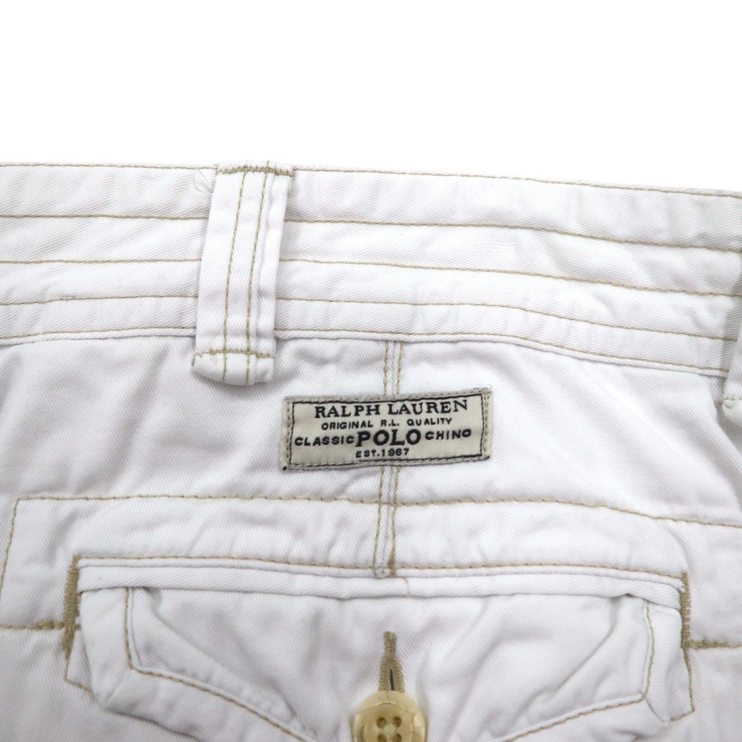 Polo by Ralph Lauren 90年代 ビッグサイズ ポロチノ バギー ショート カーゴパンツ ハーフパンツ 3XL ホワイト 膝下丈