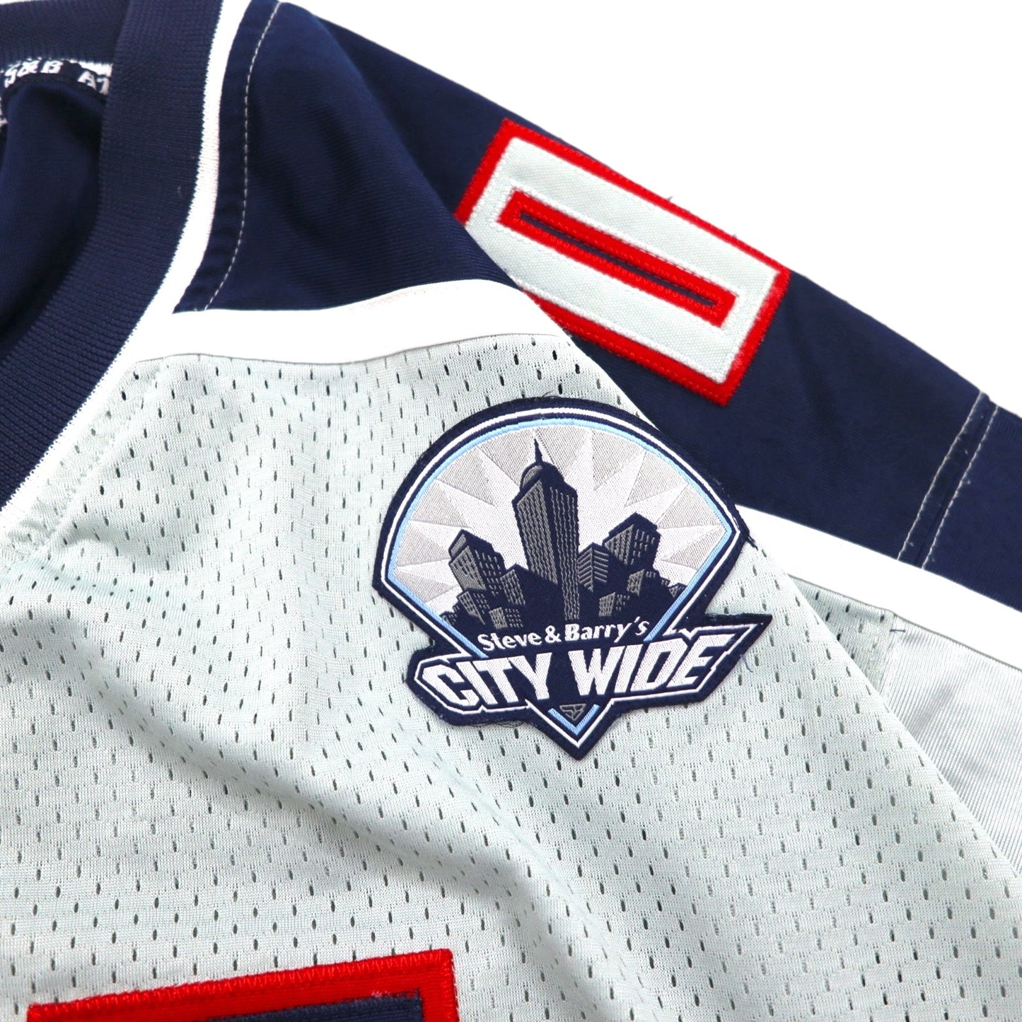 STEVE & BARRY'S Oversized Game Shirt, Size 3XL, Gray Polyester Mesh with Numbering