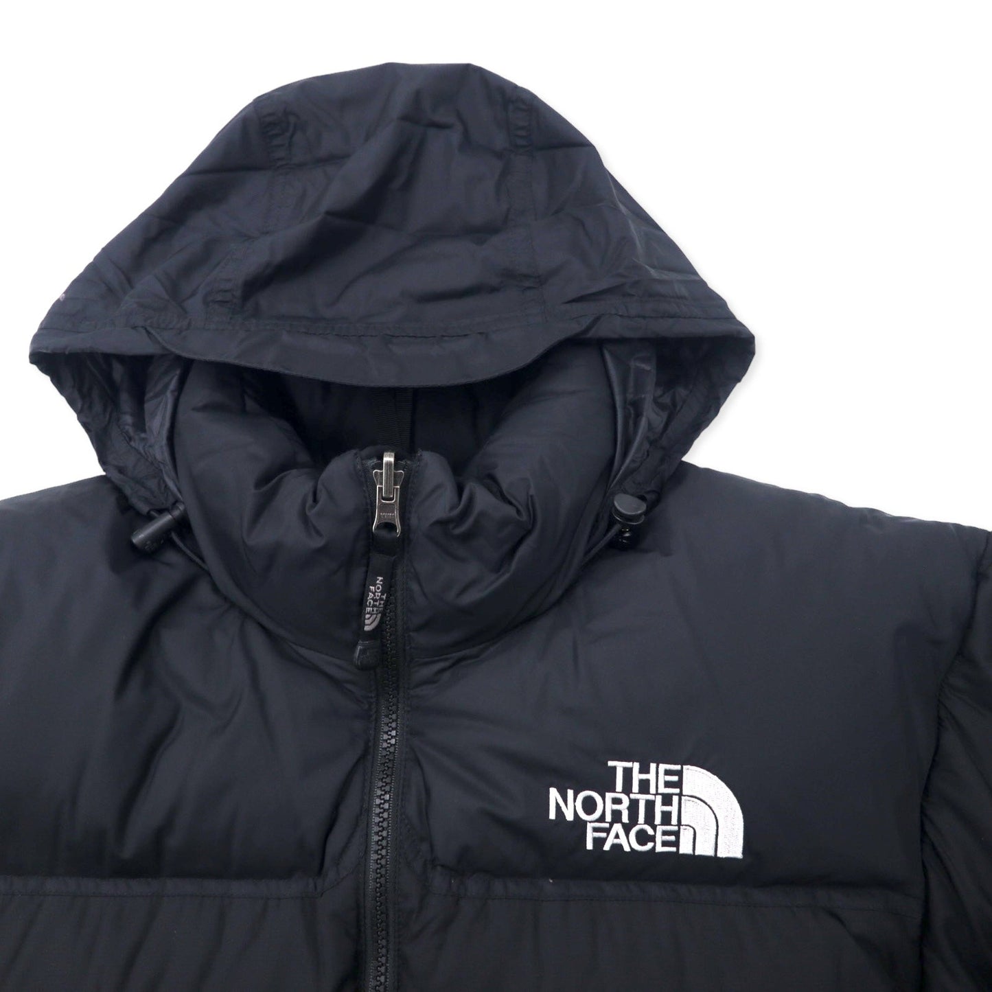 THE NORTH FACE ヌプシ 700フィルパワー ダウンジャケット S フード収納式 ロゴ刺繍 ND01586