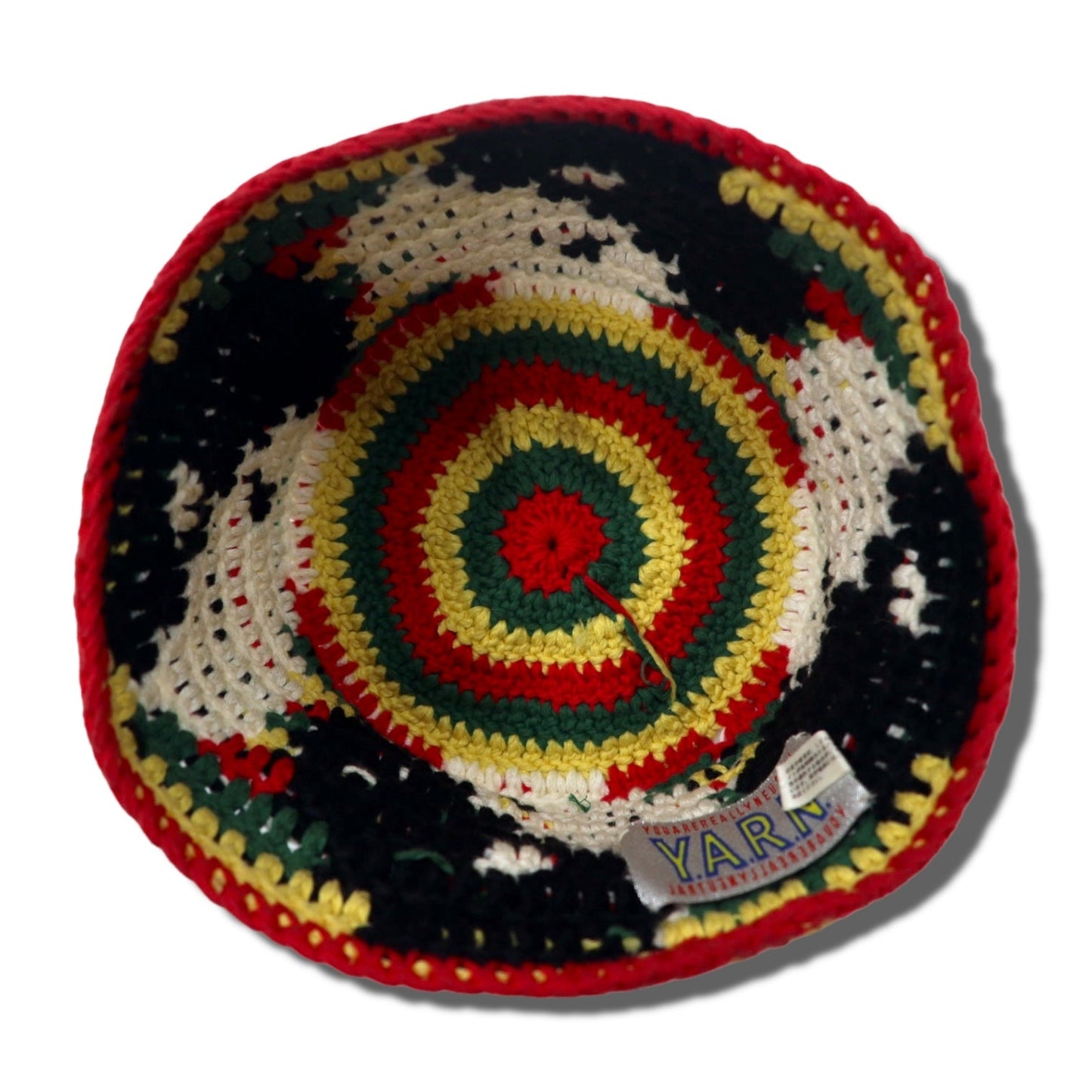 YARN Crochet Knit Hat, Free, Multicolor, Cotton, Yinyang YSNB0001