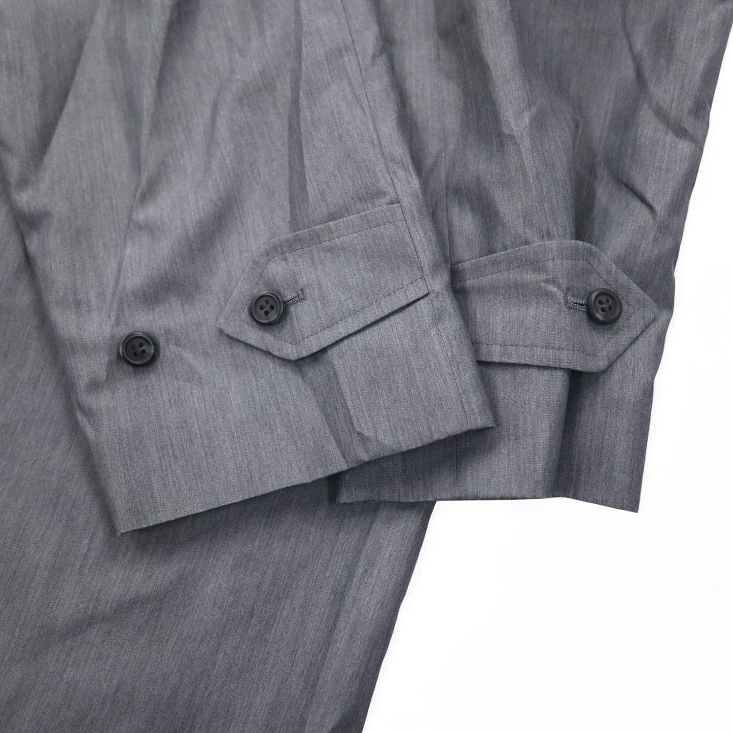 Vintage 80s Japan Made Trench Coat SANYO ステンカラーコート S グレー ポリエステル 日本製