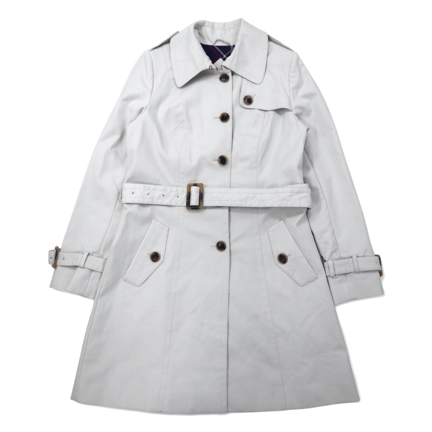 PENDLETON Trench Coat, Size 10, White Cotton, with Belt