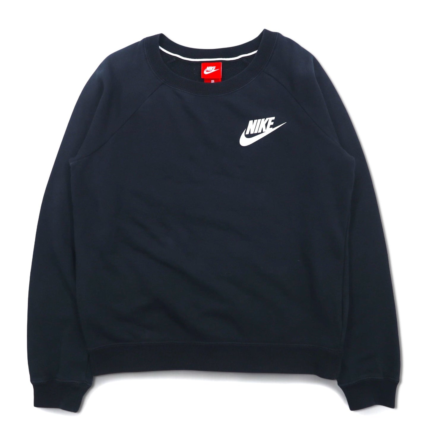 NIKE Rally Crew Sweatshirt, Black Cotton, Size XS, AJ7360-010