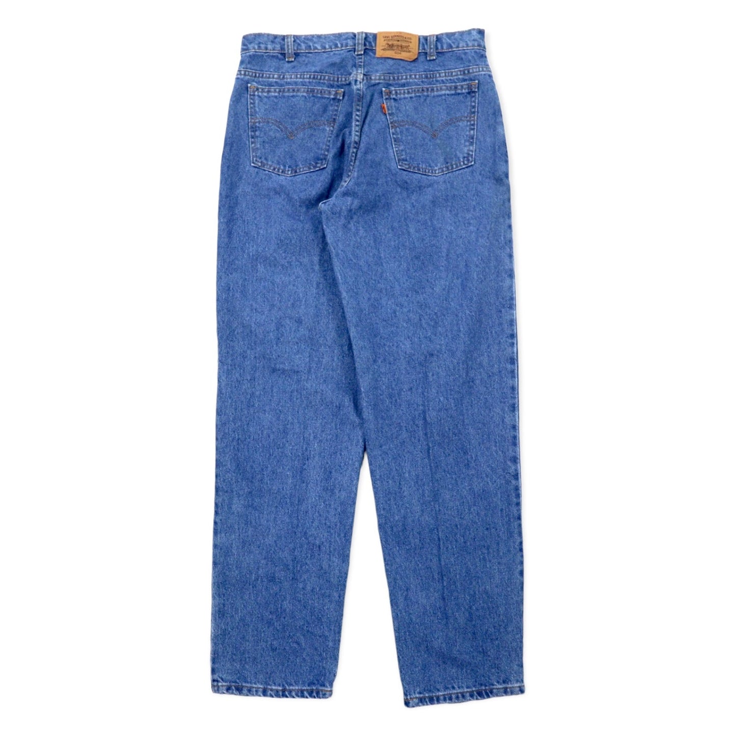 Levi's Made in Canada 90s Orange Tab 634 Baggy Tapered Denim Pants Size 34 Blue Cotton Zipper Fly Button Back 212