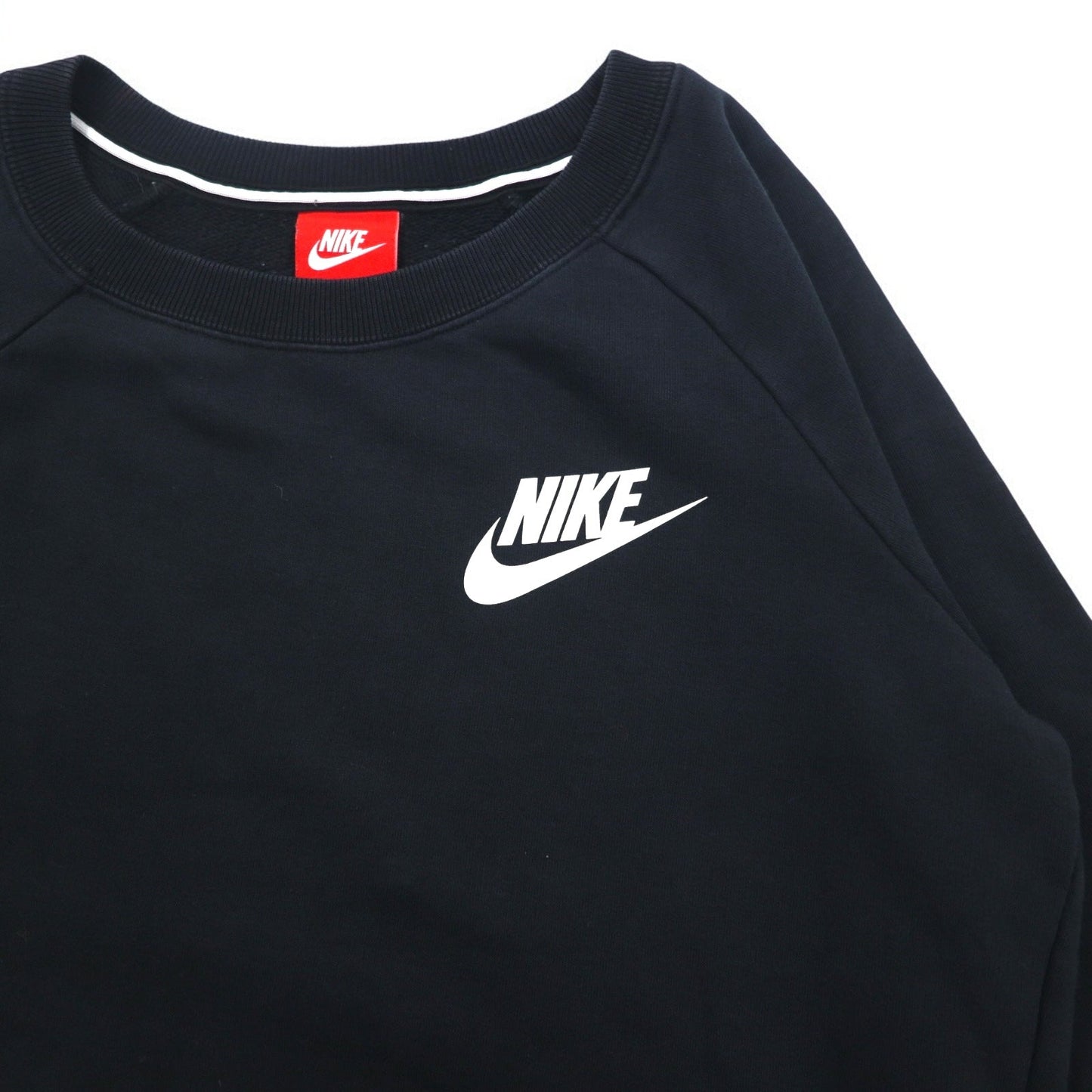 NIKE Rally Crew Sweatshirt, Black Cotton, Size XS, AJ7360-010
