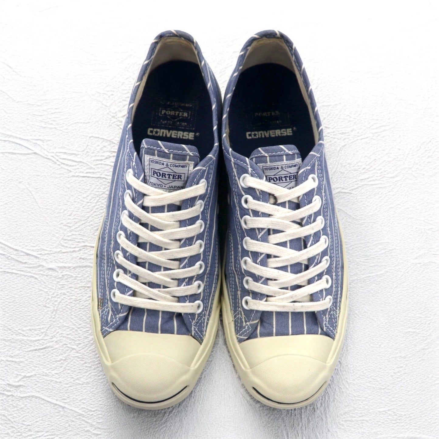 CONVERSE x PORTER Jack Purcell sneakers, size 27cm, blue stripes, 1CJ354