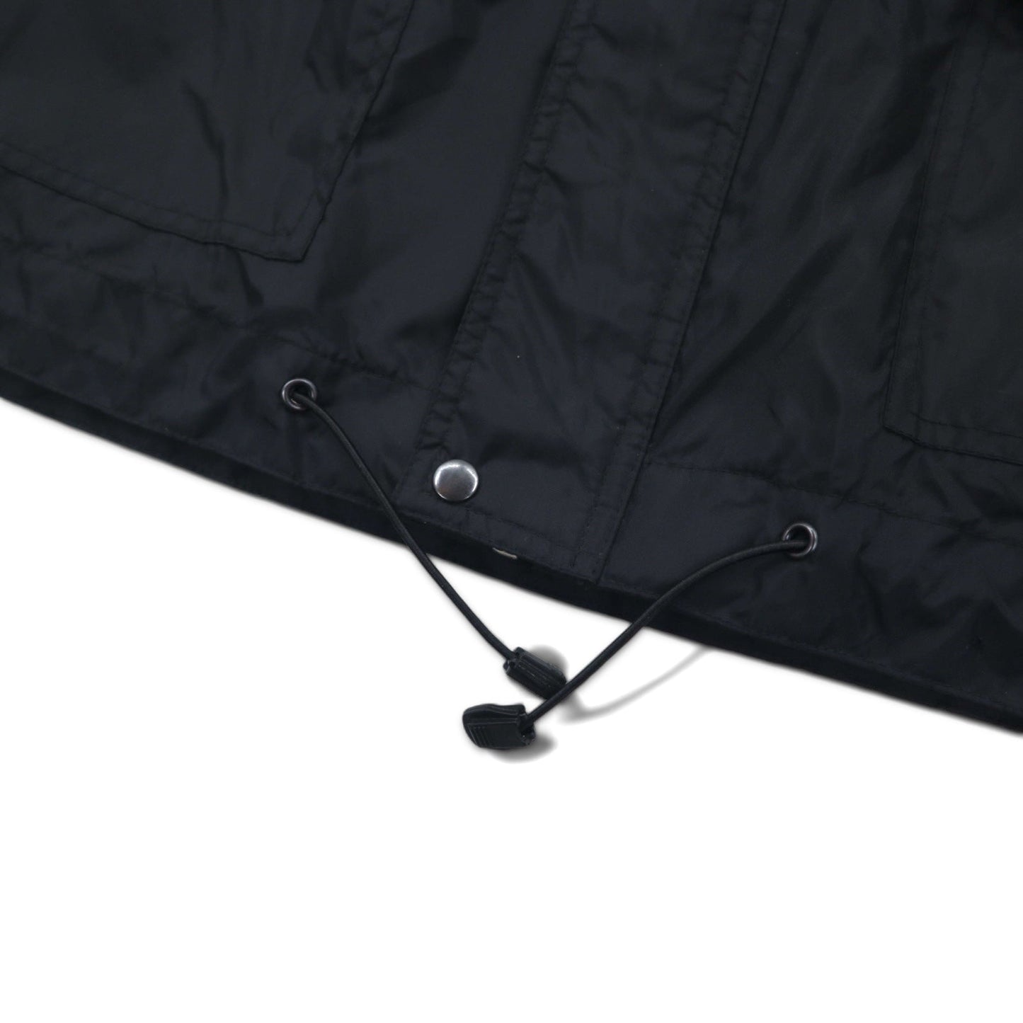 adidas 90s Nylon Jacket, XL, Black, Trefoil Logo, Drawcord, Retractable Hood, Silver Tag