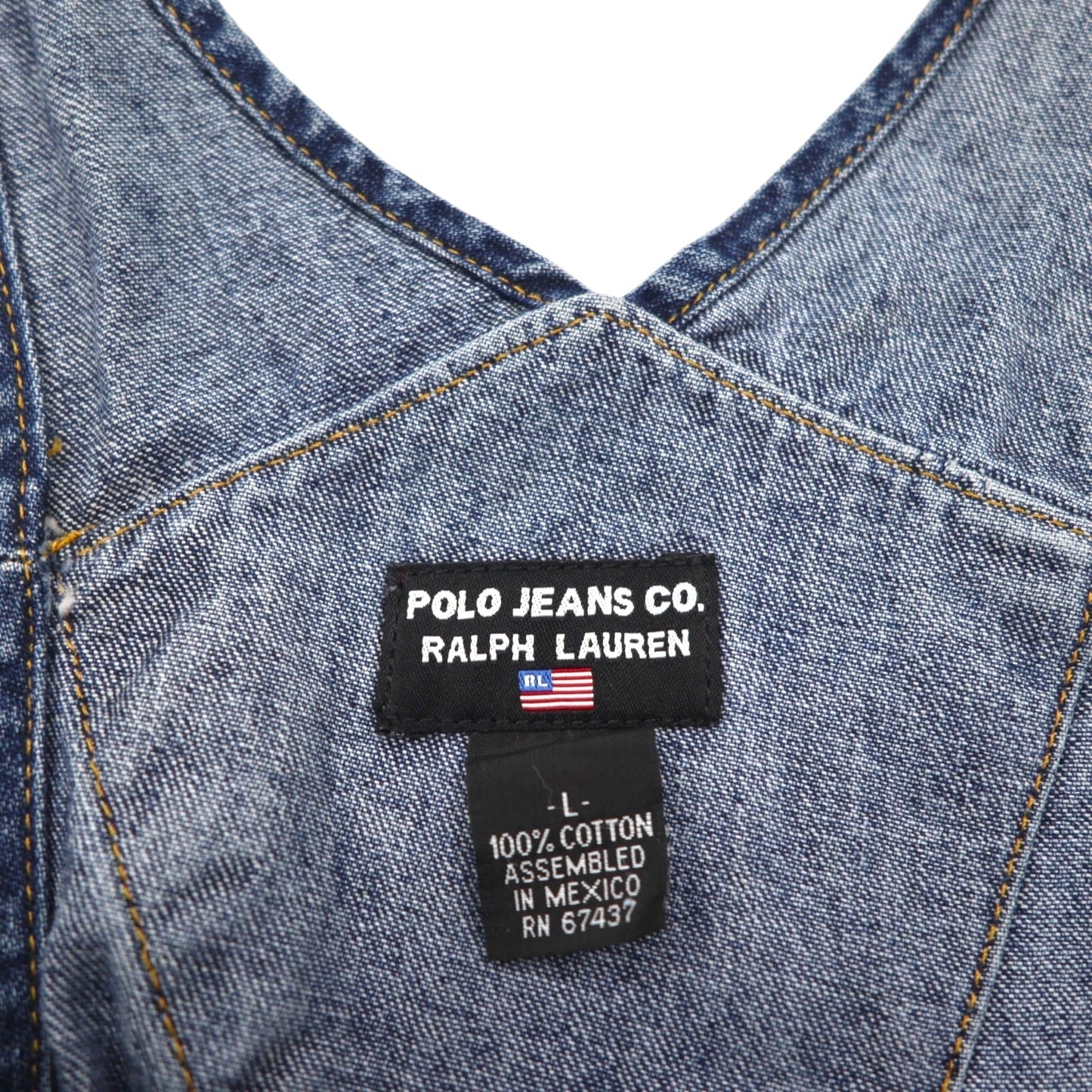 POLO JEANS ( RALPH LAUREN ) 90年代 デニム オーバーオール L インディゴ コットン