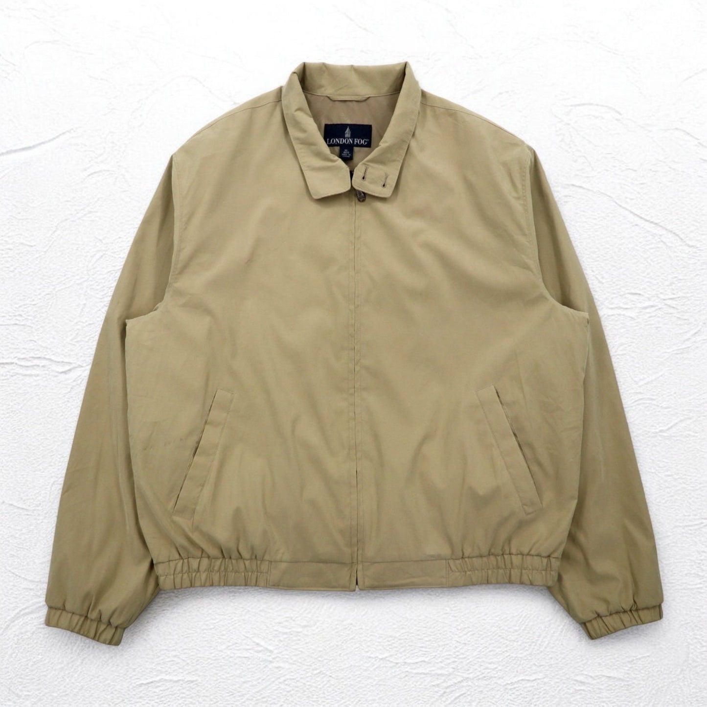 LONDON FOG ピーチスキン スウィングトップ ハリントンジャケット XL ベージュ 撥水
