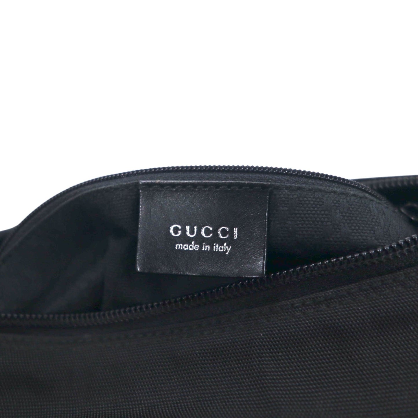 GUCCI Made in Italy 2-Way Bamboo Shoulder Bag/Handbag in Black Nylon, 000-0509 002058