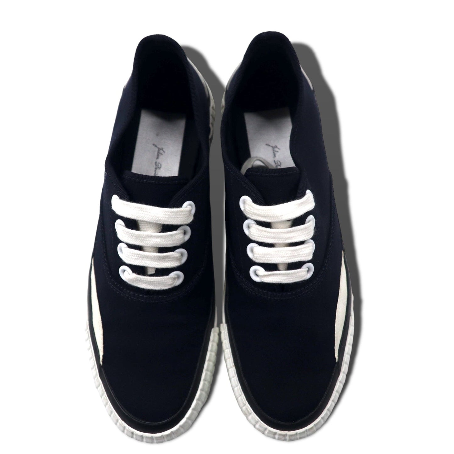 Julien David low-top sneakers, size 26cm, navy, cotton, made in Japan