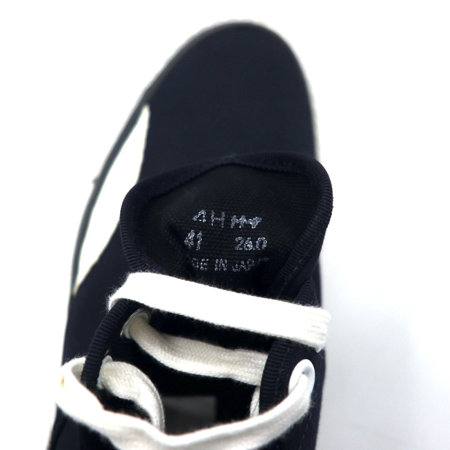 Julien David low-top sneakers, size 26cm, navy, cotton, made in Japan