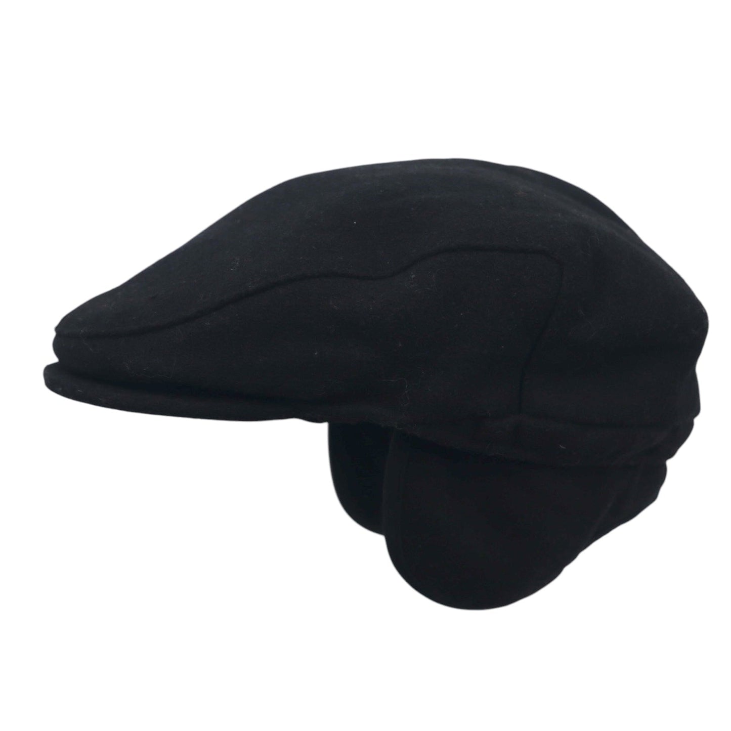 DOCKERS (Levi's) Earflap Hunting Cap, L/XL, Black Wool with Earflaps
