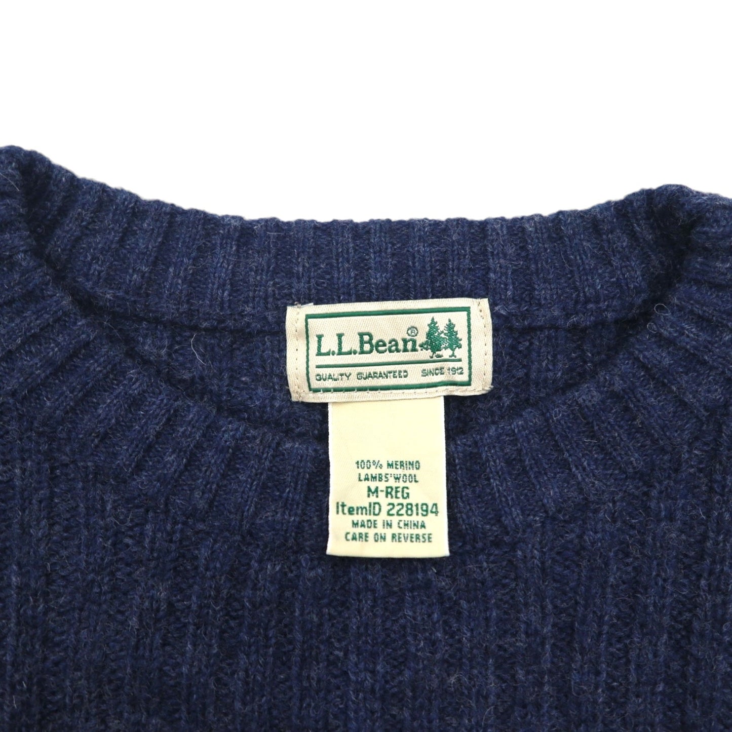 L.L.Bean コマンド ニット セーター M ネイビー ウール 228194 メリノウール 羊毛