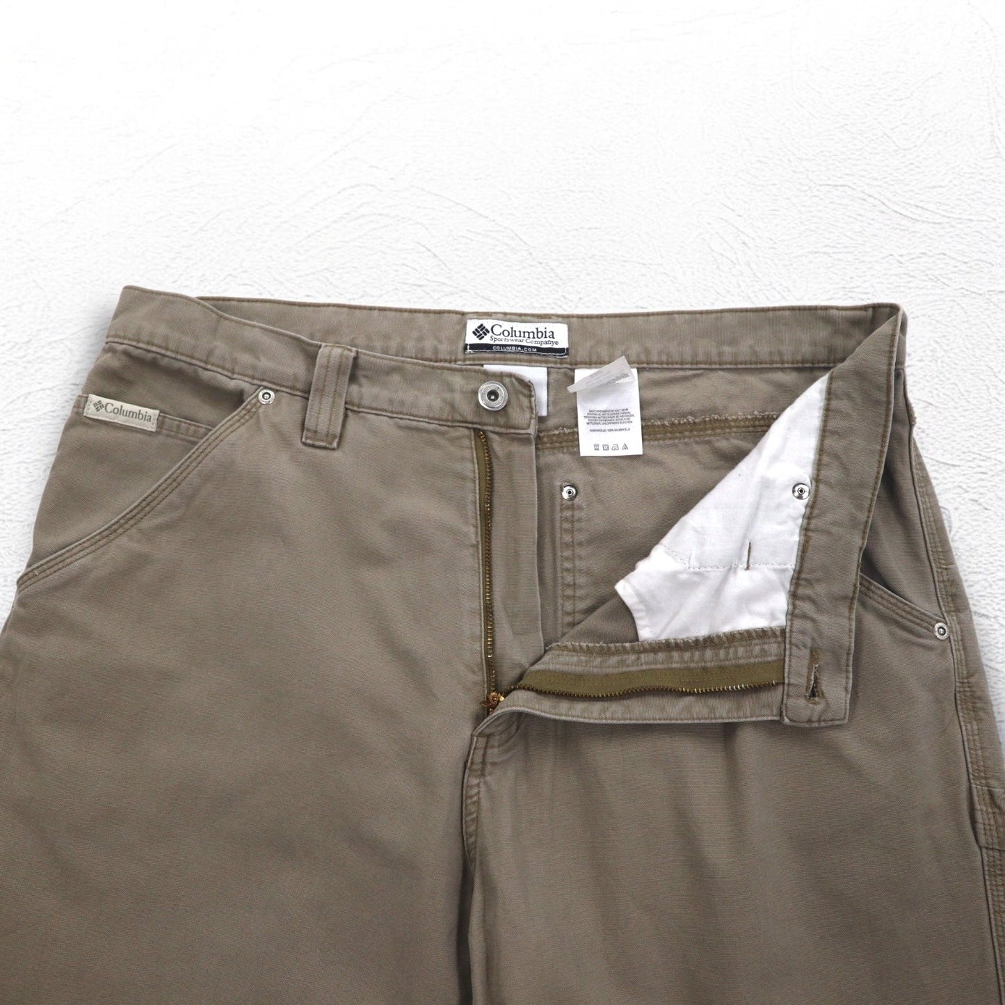 Columbia Canvas Hiking Cargo Pants, Beige, Large, AM8275
