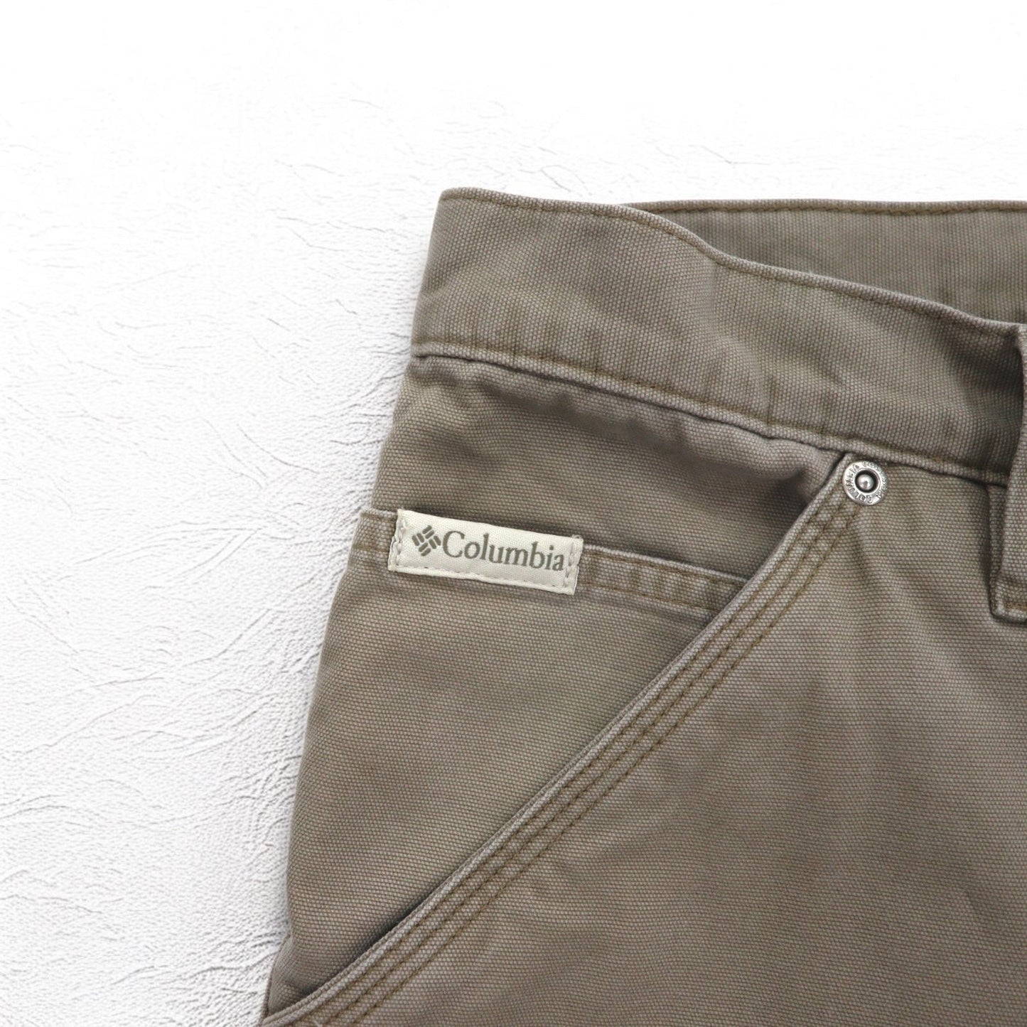 Columbia Canvas Hiking Cargo Pants, Beige, Large, AM8275