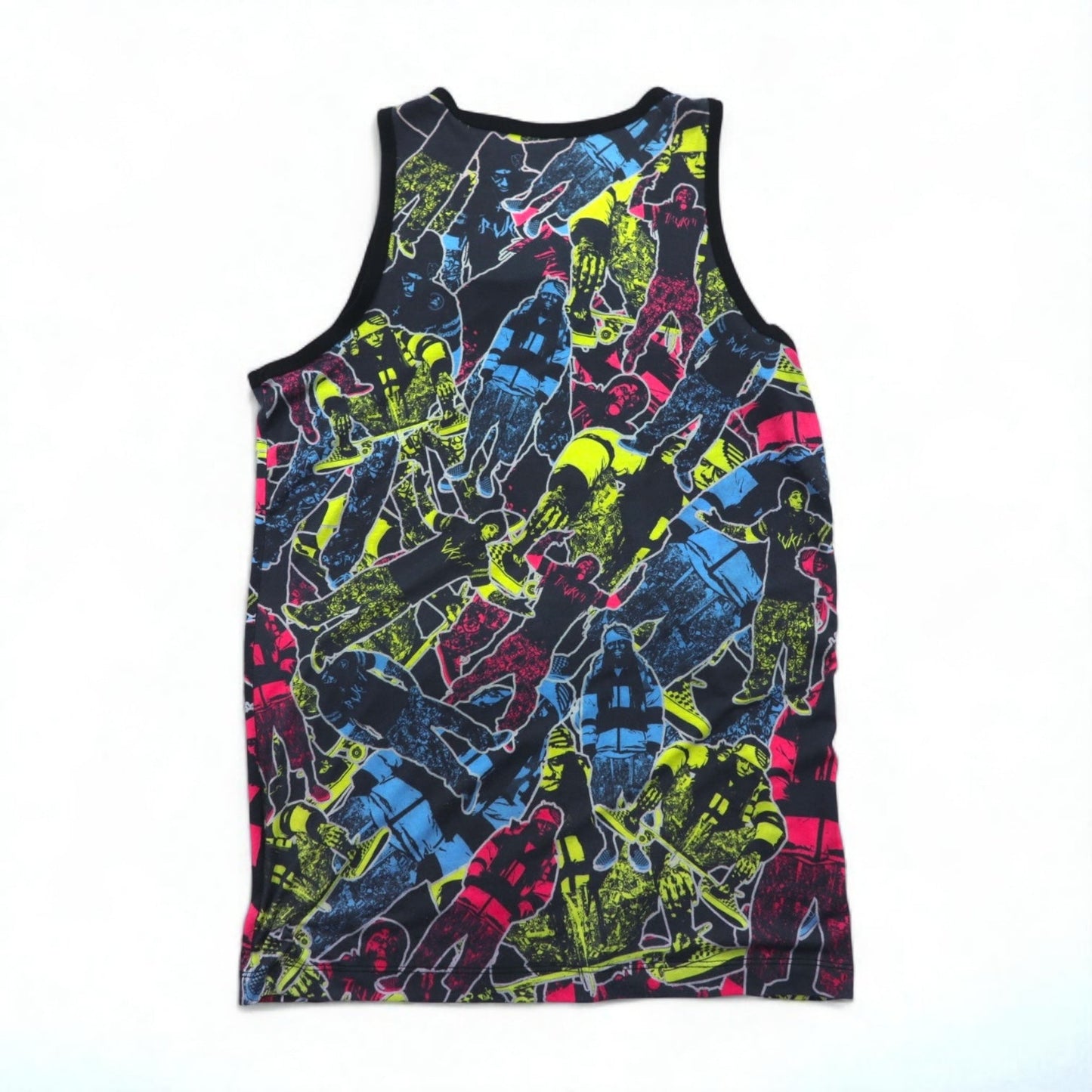 Lil Wayne リルウェイン USA製 ヒップホップ タンクトップ XL ブラック コットン 総柄
