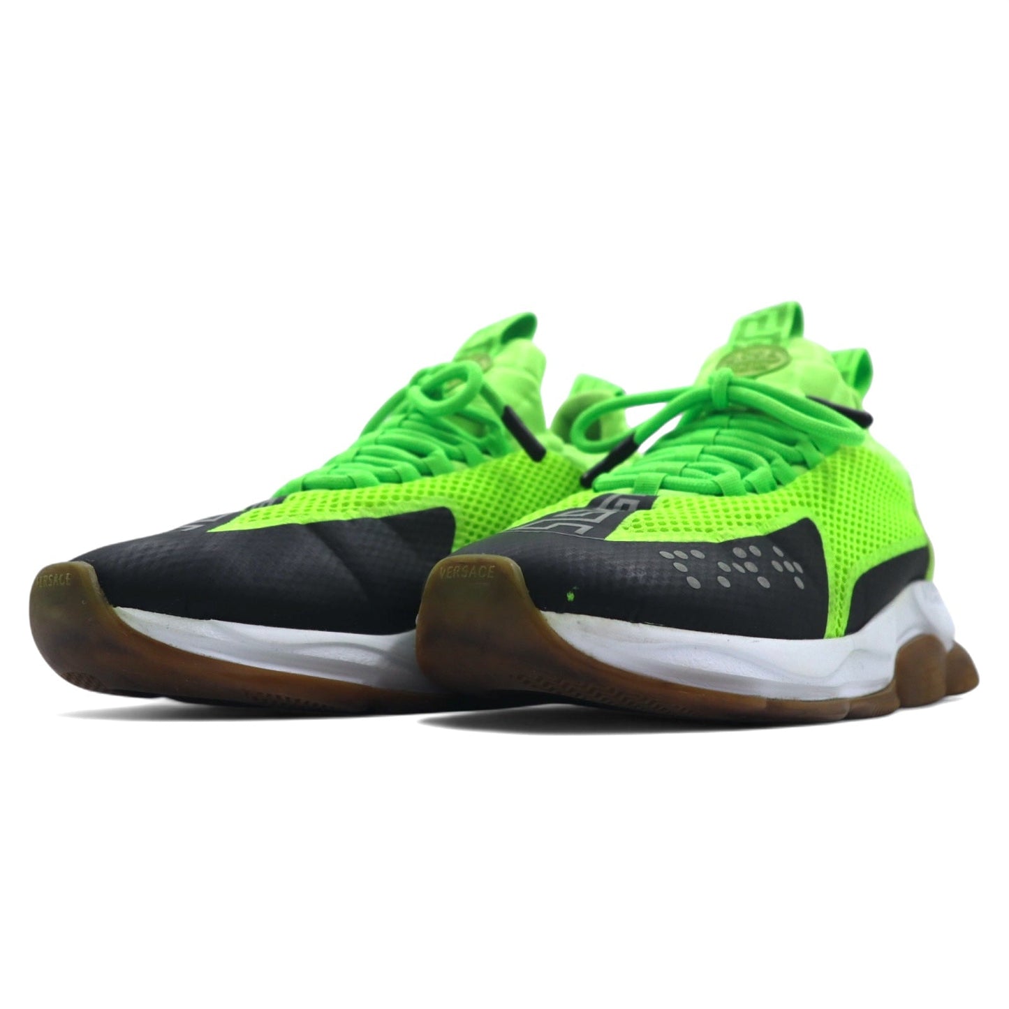 VERSACE Chain Reaction sneakers, size 29cm, made in Italy, green mesh