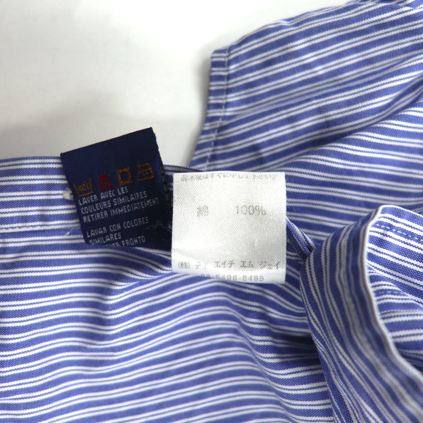 TOMMY HILFIGER 90年代 ビッグサイズ ボタンダウンシャツ L ブルー ストライプ コットン