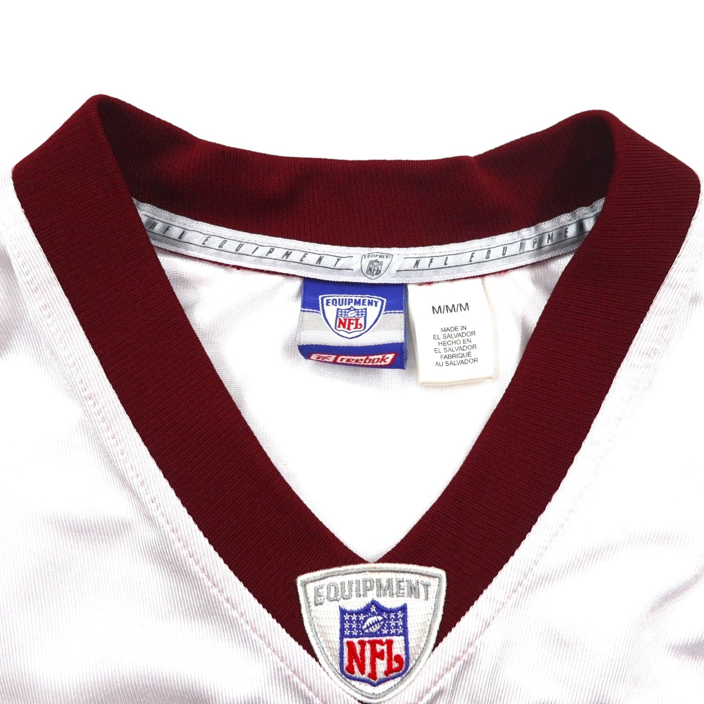 Reebok Game Shirt, Size M, White Polyester Mesh, Numbered NFL Washington Redskins Football Uniform
